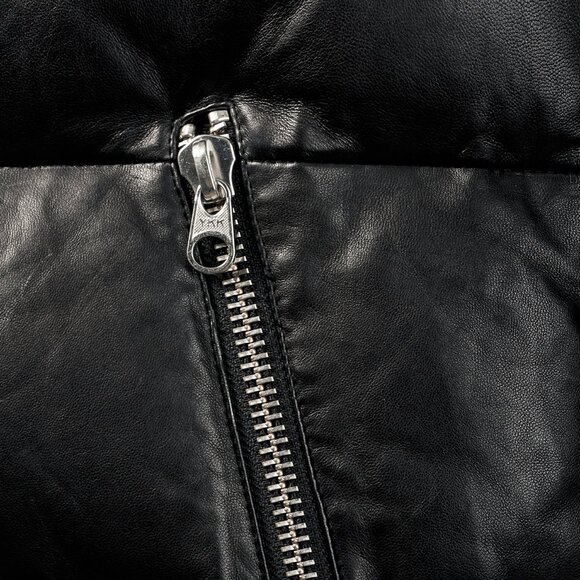 Mackage Black Leather Down-Filled Puffer Vest - Picture 6 of 14